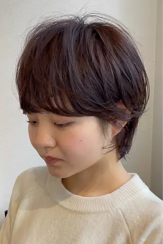 ショート カラー パーマ FRAME所属・FRAME/髪を育 てる/大人デザインのヘアスタイル