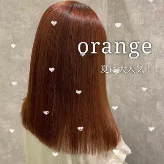 セミロング カラー 【完全個室】髪質改善 暖色カラー/山崎唯奈のヘアスタイル