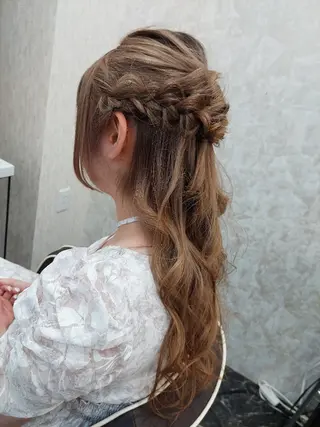 ロング カラー ヘアアレンジ 暗髪艶カラー/ 髪質改善TR/maiのヘアスタイル