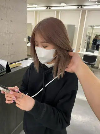 ミディアム 北口 優貴のヘアスタイル