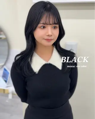 セミロング カラー ワンホン×髪質改善 つのーか🩶‪🫧のヘアスタイル