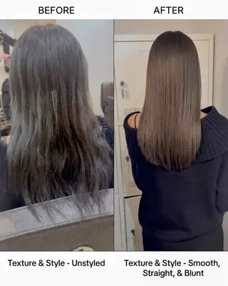 ロング ⭕鏡のような劇艶/ 賀川サトシ⭕️のヘアスタイル