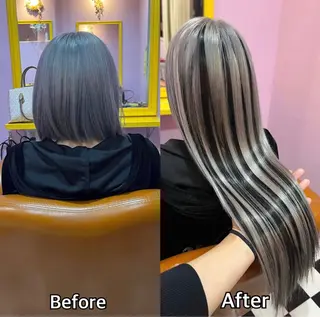 ロング シール+ちび編み込み エクステ梅田🐨のヘアスタイル