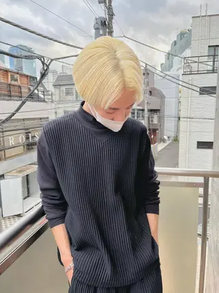 ショート ハイトーンNo.1✨ パーマ✨イマイタツヤのヘアスタイル