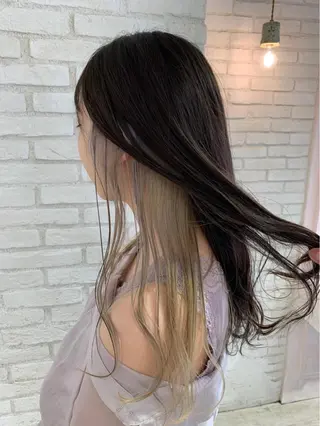 セミロング カラー 韓国ヘア/艶カラー /田中悠佑のヘアスタイル