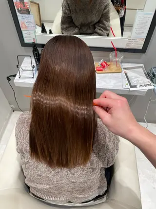 ロング パーマ k-twoたき✨艶感 カラー/美髪矯正のヘアスタイル