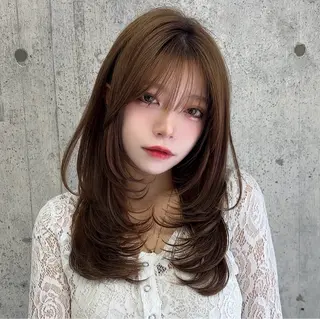 ロング 縮毛矯正/レイヤー 松田空優哉のヘアスタイル