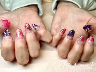 ミディアム ネイル T&A nailのネイルデザイン