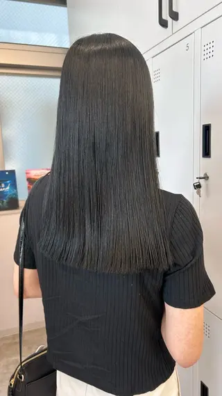 セミロング YUKI🎀透明感 カラー/暗髪艶カラーのヘアスタイル