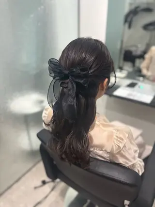 ロング ヘアアレンジ Yuzu️🫧AO/ ハイトーン／韓国ヘアのヘアスタイル