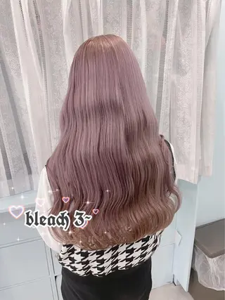 ロング 🩶 ピンクカラー/ ブロンド🩶くるみのヘアスタイル