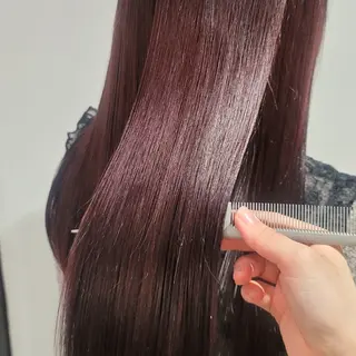 ロング カットモデル/ セット/宮里心香のヘアスタイル