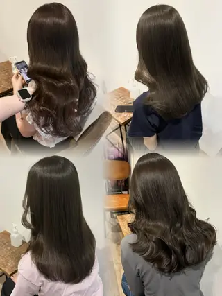 ロング カラー 𝑴𝒊𝒌𝒖💝 透明感モテカラーのヘアスタイル