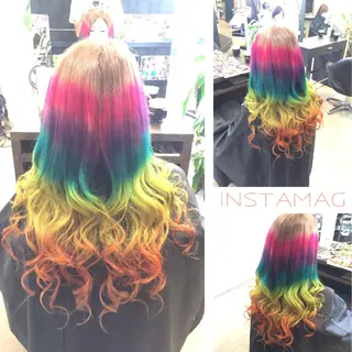 ロング カラー 💓シールエクステ ルミエールのヘアスタイル