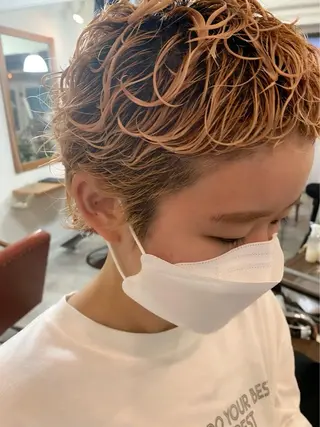 ショート パーマ hair design　rapt.所属・原田 穂真のヘアスタイル