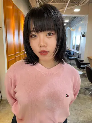 ミディアム カラー レイヤー／似合わせ TAKUYAのヘアスタイル