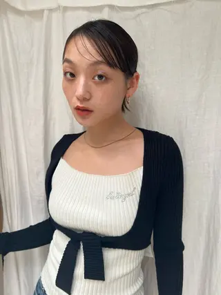 カラー ブリーチカラー🎀 韓国風/寺門美優のヘアスタイル