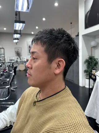 ショート メンズ パーマ/縮毛矯正 揚村武斗のヘアスタイル