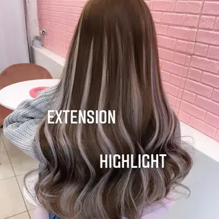 ロング カラー エクステ🩵ブリーチ 韓国ヘア🩵KAEのヘアスタイル