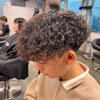 ショート カラー パーマ ヘアアレンジ メンズ キッズ 🔷横浜1のパーマ 職人🔷将太郎のヘアスタイル