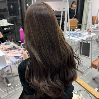 ロング カラー ヘアアレンジ ブリーチなしカラー /ベージュ/安形翔のヘアスタイル