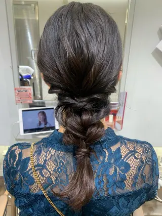 ミディアム ヘアアレンジ GO TODAY シェアサロン 銀座Arc店所属・デジタルパーマ🫧 韓国風ヘア🫧サクラのヘアスタイル