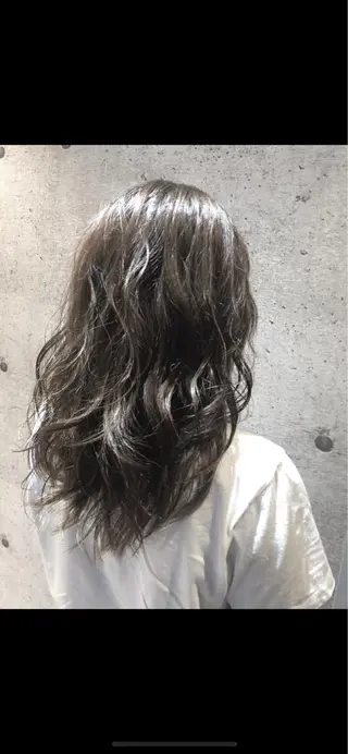 セミロング カラー 久保 敏之のヘアスタイル