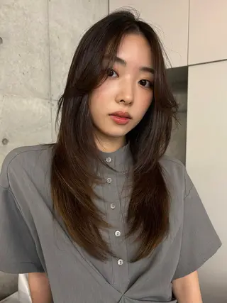 ロング カラー レイヤー/柔色 カラー/SAkiのヘアスタイル