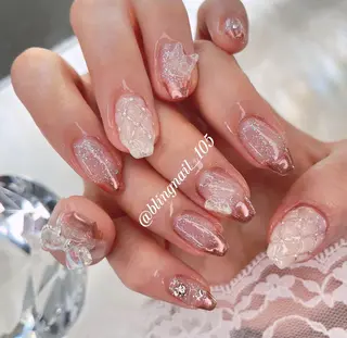 ネイル 23時まで❤︎韓国、 ワンホンネイルのネイルデザイン