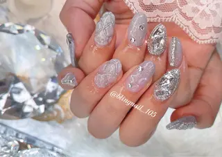 ネイル 23時まで❤︎韓国、 ワンホンネイルのネイルデザイン