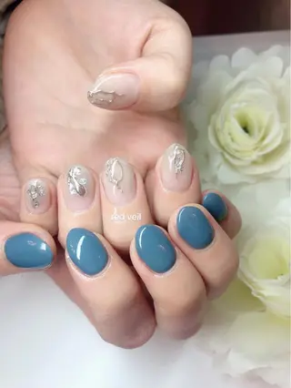 ミディアム ネイル 長さ出し専門 nynaのネイルデザイン