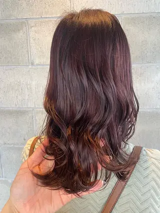 セミロング カラー 艶髪・透明感カラー・ 韓国ヘア・Yuriのヘアスタイル