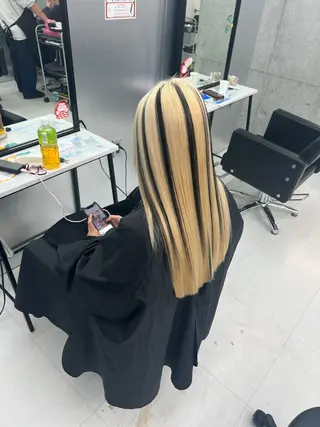 ロング カラー 👑垢抜け韓国ヘア ハッシュカット唯澄のヘアスタイル