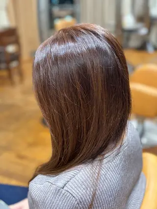 セミロング カラー 宮本龍馬オブヘアー /宮崎台のヘアスタイル