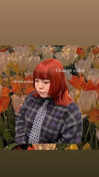 カラー ブリーチ/透明感/ アレンジ/🍒ゆなのヘアスタイル