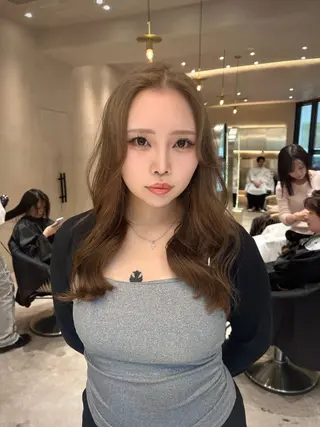 セミロング 韓国ヘア/ベージュ カラー/髪質改善/涼のヘアスタイル