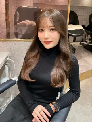 ロング カラー 韓国ヘア🤍顔周り/ 髪質改善✨/林遼一郎のヘアスタイル