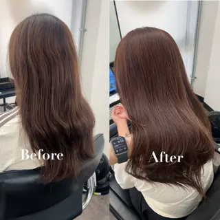 ロング カラー レイヤーカット/透明 感カラー/aikaのヘアスタイル