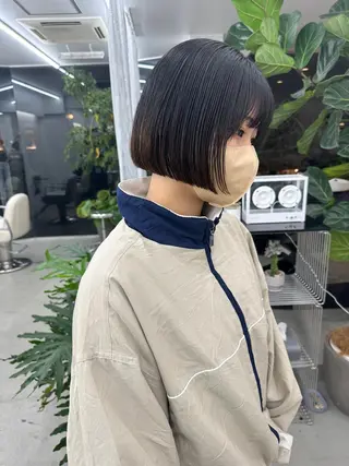 ショート カラー ボブ/レイヤー/ケア パーマ/リュウタのヘアスタイル