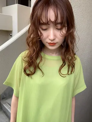 セミロング カラー tone所属・tone/ AKANEのヘアスタイル