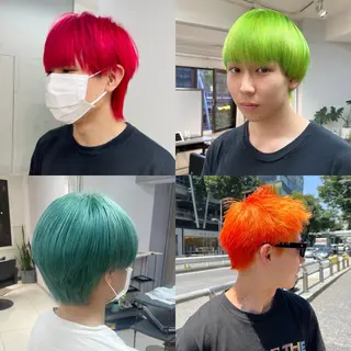 カラー メンズ ハイトーンカラー/ さらさのヘアスタイル