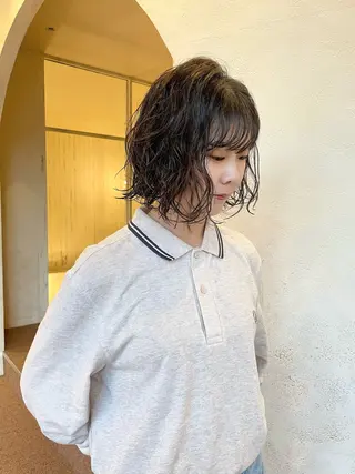 ミディアム カラー パーマ アルシュ 南堀江店所属・ARCHE 南堀江のヘアスタイル