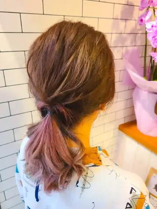 ミディアム カラー muk hair所属・muk hair篠村 髪質改善/完全個室のヘアスタイル