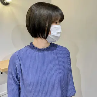 ショート カラー レイヤーパーマ＊ 顔まわり似合わせのヘアスタイル