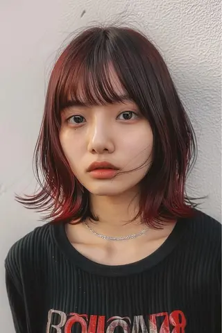 ミディアム カラー 最新ケアカラー 髪質改善YUTOのヘアスタイル