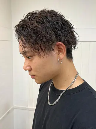ショート カラー パーマ ヘアアレンジ メンズ 💎髪質改善特化💎 RUITOのヘアスタイル