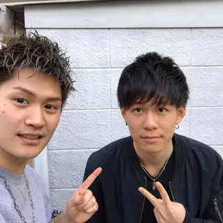 ショート カラー パーマ メンズ JUNTA 梅田茶屋町のヘアスタイル