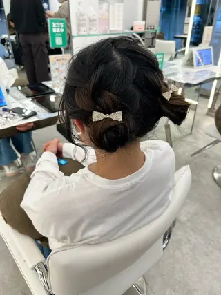 ヘアアレンジ はるか/ブリーチカラ ー/ヘアアレンジ🤍のヘアスタイル