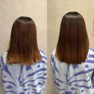 セミロング パーマ 髪質改善/縮毛矯正 /ブリーチ矯正/岡部のヘアスタイル