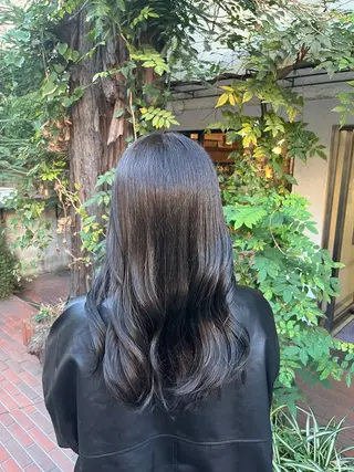 ミディアム カラー うる艶カラー× ハイトーン/miuのヘアスタイル